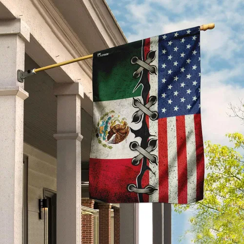 FLAGWIX Banderas mexicanas – Bandera estadounidense LHA758F, bandera de casa (29.5 x 39.5 pulgadas) – Banderas de jardín de casa de Estados Unidos