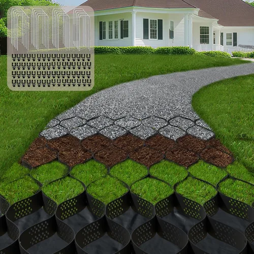 Miniatura 8 de Rejilla de Suelo de Grava de 2" de Grosor 4 pies x 10 pies - Rejillas de Estabilización Geo Grid para Entrada de Vehículos, Rejilla Retenedora