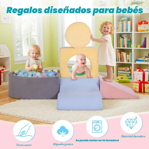 Miniatura 4 de Juguetes de escalada para niños pequeños de 1 a 3 años, bloques de escalada de espuma para bebé, 6 piezas de juguetes de escalada para bebés