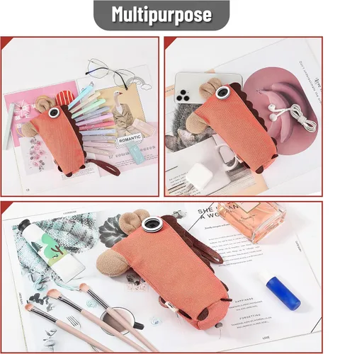 Miniatura 5 de Mr. Pen - Estuche para lápices de pie, bolsa de lápices de animales, burro rojo, estuche para lápices para niños, bonita bolsa para lápices
