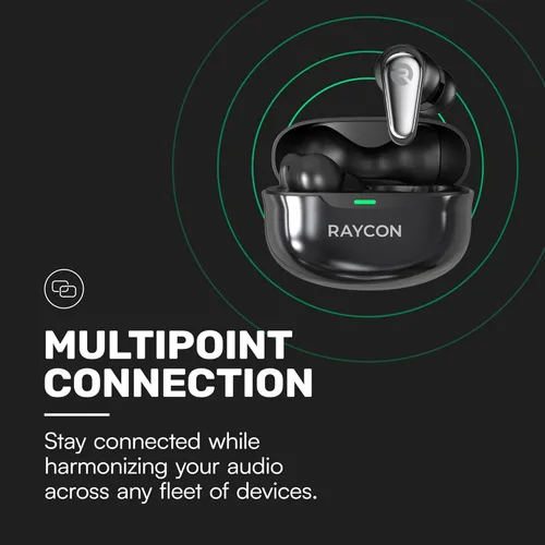 Miniatura 7 de Auriculares Raycon Pro inalámbricos Bluetooth con cancelación activa de ruido híbrida, modo de consciencia, 40 horas de batería, 6 micrófonos