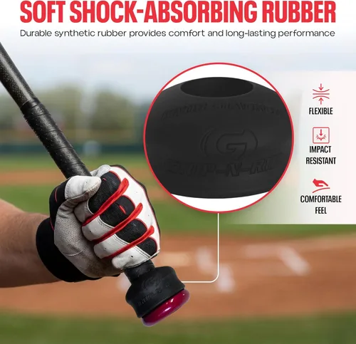 Miniatura 5 de Anillo de estrangulamiento de Grip-N-Rip para bate de béisbol/sóftbol con empuñadura de botón y apilable para un ajuste personalizado y comodidad