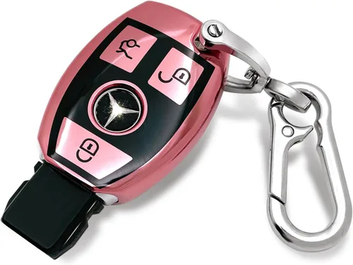 Miniatura 16 de Creativity Funda para llave de Mercedes Benz. Hermosa funda de TPU compatible con CLS CLK AMG ML C CL E S SL SLK G GLC GLE GLS M R Smart Remote Key