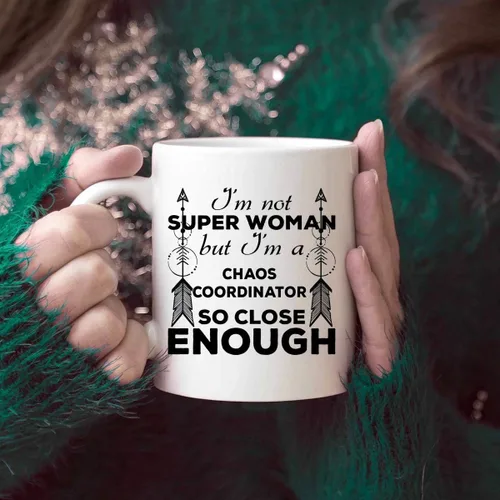 Miniatura 2 de Taza de regalo de la camiseta del Coordinador del Caos de las mujeres de Super Women Jefes gerentes administración gobernador hombres mujeres