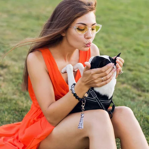 Miniatura 6 de BAOSIWA Pulsera de cuentas de silicona con llavero de pulsera para mujer con borla de cuero