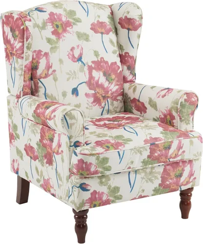 Miniatura 10 de YOLENY - Silla decorativa moderna, con respaldo alto, sillón tapizado con botones de tela, sofá individual con patas de madera para sala de estar