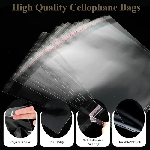 Miniatura 5 de 100 bolsas resellables para revistas, fundas de plástico transparente para papel de 8.5 x 11 pulgadas, cómics, impresiones artísticas