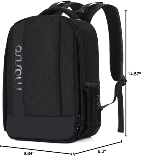 Miniatura 8 de MOSISO Mochila para cámara, mochila para fotografía DSLR/SLR/sin espejo con amortiguación acolchada, bolsa para cámara a prueba de golpes con Negro