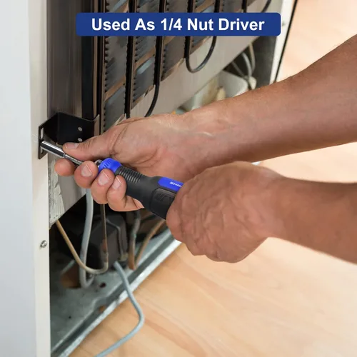 Miniatura 7 de SHARDEN Destornillador Multibit 13 en 1 - Juego de Destornilladores con Extensión Ajustable, Multiherramienta Todo en Uno con Torx de Seguridad, Azul