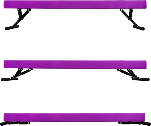 Miniatura 28 de FC Funcheer - Viga de equilibrio ajustable para niños - Viga de gimnasia de 8 pies - Viga de piso alto y bajo para todos los niveles de gimnasia