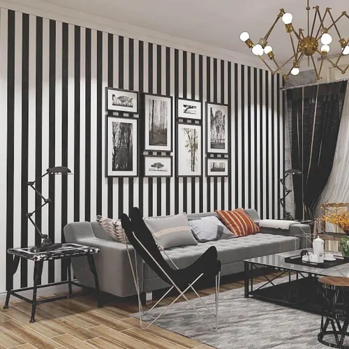 Miniatura 20 de Papel Adhesivo en Contacto Blanco y Negro en Mosaico a Cuadros, Papel Pintado Desmontable y Autoadhesivo en Lattice, Vinilo Impermeable en Rollo