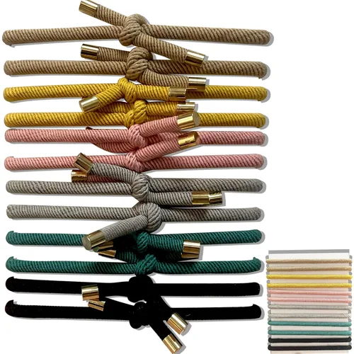 Miniatura 4 de Paquete de 20 pulseras elásticas con nudo antideslizantes para el cabello