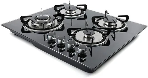 Miniatura 9 de Estufa de cocina de gas de 23 pulgadas, 4 quemadores, cocina de superficie de vidrio templado incorporada a NG/LPG convertible a gas