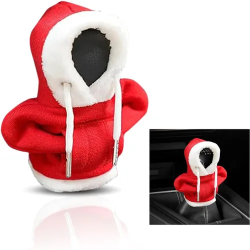 Miniatura 8 de Cubierta de capucha para palanca de cambios navideña, cubierta de capucha para cambios de estilo navideño, protector de invierno cálido para palanca