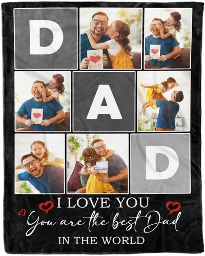 Miniatura 19 de D-Story Manta de hijo, divertidas mantas personalizadas con fotos, regalo para papá, manta de disfraz, regalo para hija, regalos personalizados