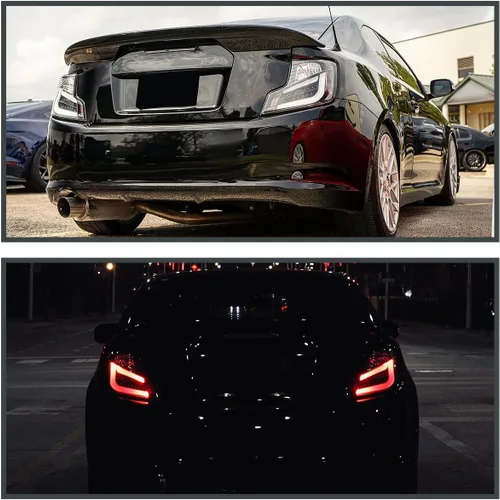 Miniatura 9 de SPEC-D TUNING Luces traseras LED negras con barra de luz LED blanca compatible con Scion TC 2011-2013, conjunto de par izquierdo + derecho