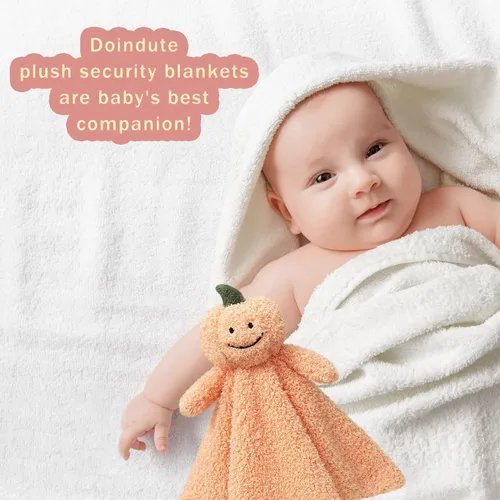 Miniatura 6 de Manta de seguridad suave de calabaza naranja bebé, manta de felpa con personaje de calabaza, regalo de baby shower/guardería, manta para acurrucarse