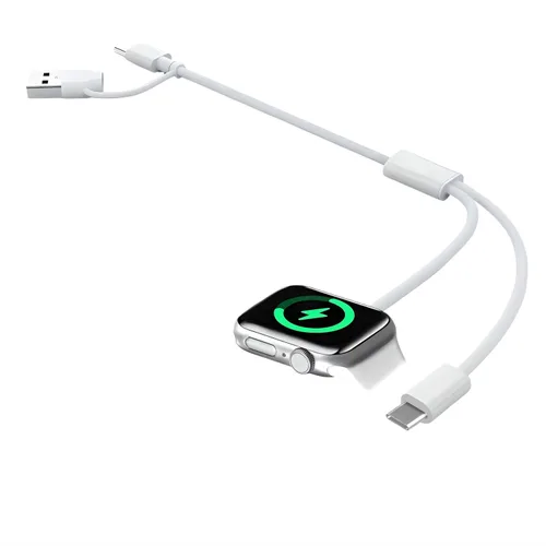 Miniatura 8 de Cargador corto 3 en 1 para Apple Watch, cable de carga portátil compatible con iWatch Series 10/Ultra 2/SE 2/9/8/7/6/5/4/3/2/1 y iPhone