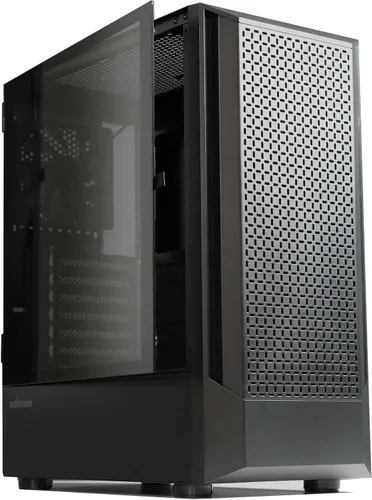 Zalman FIT Basic ATX Mid-Tower Gaming PC case, Includes 1x 120mm PWM Rear Exhaust Fan, High Airflow Mesh Panel, Tempered Glass Side Panel, 360mm AIO
