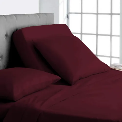 Miniatura 3 de Base de cama ajustable – Juego de sábanas de cabeza dividida superior tamaño Queen – Sábanas de 100% algodón egipcio sólido color azul aguamarina