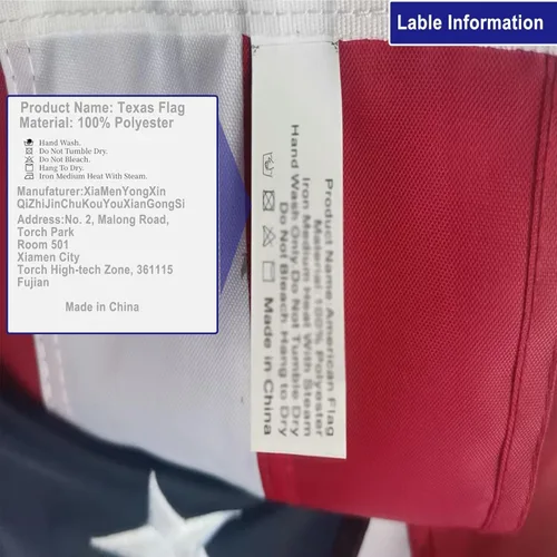 Miniatura 7 de Homissor Bandera de Texas de 12 X 18 pulgadas, banderas del estado TX bordadas cosidas para barcos, de nailon Oxford 210D