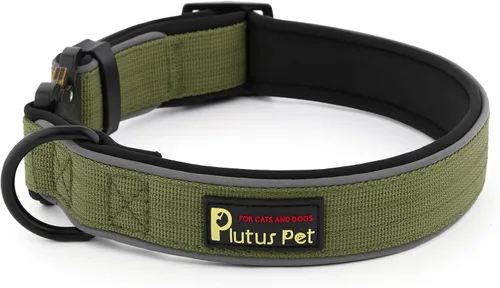 Miniatura 15 de Collar táctico para perro Plutus Pet, reflectante, collar ajustable resistente para perro, suave acolchado y cómodo, para perros pequeños, medianos