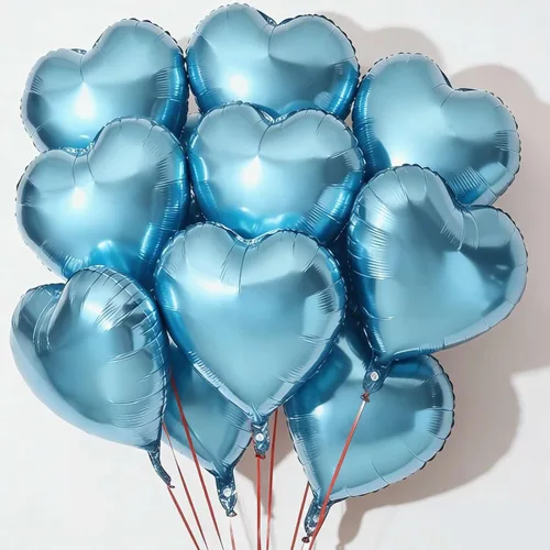 Miniatura 21 de 10 globos rojos de aluminio con forma de corazón de 18 pulgadas, globos de Mylar para baby shower, boda, decoraciones de San Valentín, globos