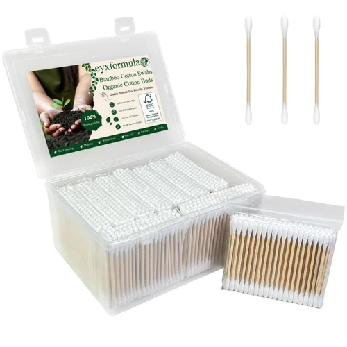 Miniatura 12 de 300 piezas de bastoncillos de algodón para dueños de mascotas, 100 piezas de 15 cm de largo y 200 piezas de bastoncillos de algodón, suministros