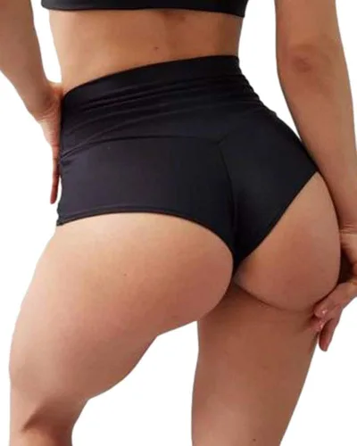 BZB Pantalones cortos de yoga de cintura alta para mujer, para gimnasio, entrenamiento, baile, pantalones deportivos para levantamiento de glúteos