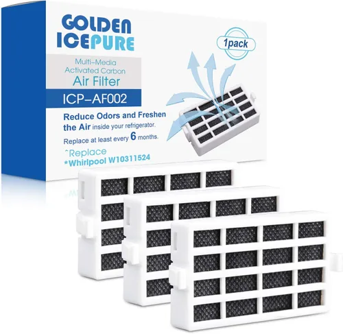 GOLDEN ICEPURE W10311524 Reemplazo del filtro de aire para refrigerador Whirlpool W10335147, W103151, W10335147A, W10315189, 1876318, 2319303,