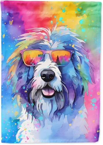 Miniatura 21 de Caroline's Treasures DAC2448GF - Bandera de jardín con diseño de perro afgano hippie Dawg, bandera decorativa para patio exterior, patio, obras