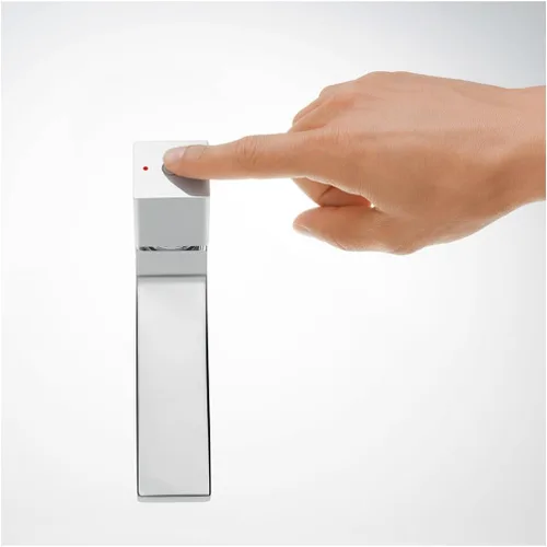 Miniatura 4 de hansgrohe Metropol 32570821 - Grifo moderno para lavabo de baño de bajo flujo con mango de 1 7 pulgadas de alto en níquel cepillado, 32570821