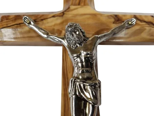 Miniatura 2 de Bethlehem Gifts TM Cruz Crucifijo de Madera de Olivo de Belén Tallado a Mano (Crucifijo, 5")