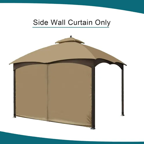 Miniatura 4 de Cortina Universal de Repuesto para Privacidad de Gazebo - Wonwon Panel de Privacidad con Toldo y Cierre para Gazebo al Aire Libre de 10 x 10 Pies