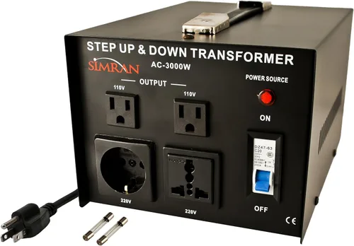 Miniatura 4 de Simran AC-100, transformador elevador/reductor de tensión 110 V/220 V