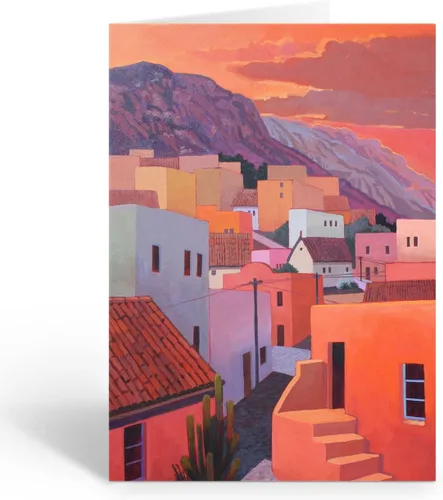 Stonehouse Collection | Tarjetas de notas Village Up in the Mountain, México, fabricadas en Estados Unidos, juego de 10 tarjetas de agradecimiento