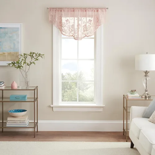 Miniatura 12 de Waverly Sherry Cortina de encaje ligera y elegante con bolsillo para varilla, cortina de ventana floral para sala de estar (1 panel), 54 x 63