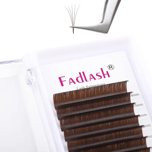 Miniatura 8 de Extensiones de pestañas con volumen, pestañas fáciles de abanico, rizo C, extensiones de volumen, extensiones de pestañas de colores de imitación