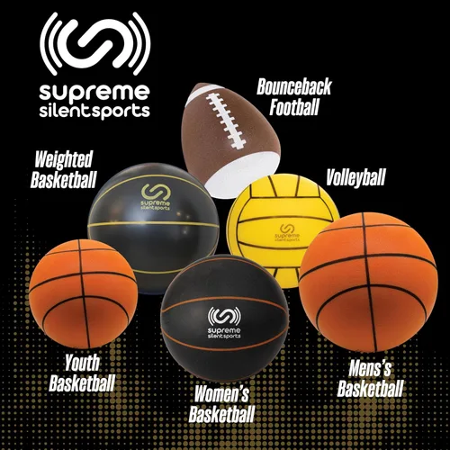 Miniatura 6 de Supreme Silent Sports PRO - Baloncesto con peso de 2 libras, pelota silenciosa y pesada para entrenamiento o atletas, práctica de dribling, manejo