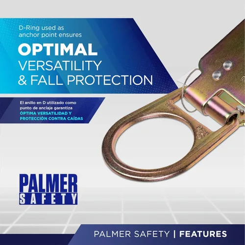 Miniatura 5 de Palmer Safety Soporte de anclaje de techo de acero temporal reutilizable para uso industrial y de construcción en madera/metal I OSHA/ANSI obediente