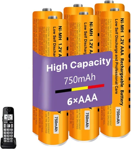 Miniatura 11 de Paquete de 4 baterías recargables AAA NI-MH para Panasonic, 1.2 V 550 mAh AAA baterías recargables para teléfonos inalámbricos Panasonic, controles
