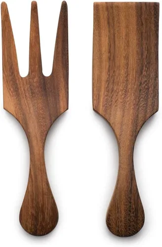 Miniatura 14 de Ironwood Gourmet Ensaladera de madera extra grande, madera de acacia, 12 x 12 x 7.25