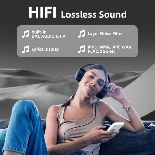 Miniatura 2 de Reproductor MP3 con Bluetooth, reproductor de música, radio Fm, video, grabación, vista de fotos, libro electrónico, sonido de alta fidelidad