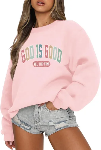Miniatura 9 de Dios Es Bueno Sudadera Cristiana Sudaderas para Mujeres de Talla Grande Camisas de Jesús Fe Inspiradoras Versículo de la Biblia Pullover