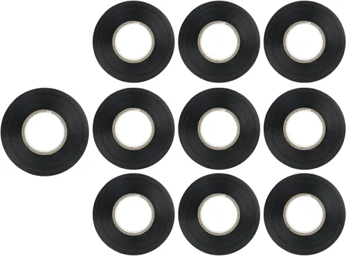 Sunlite 41326-SU - Paquete de 10 cintas eléctricas de PVC, 60 pies x 0.75 pulgadas, para empalme, protección y aislamiento de cables, resistente a