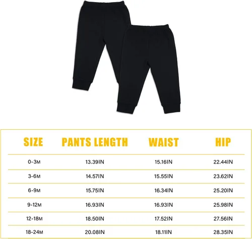 Miniatura 6 de SOBOWO Pantalones deportivos sólidos para bebé, unisex, de algodón, para recién nacidos, niñas de 0 a 24 meses