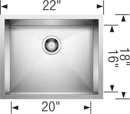 Miniatura 2 de BLANCO B443050 Quatrus QUATRUS R0 CUENCO INOXIDABLE PEQUEÑO