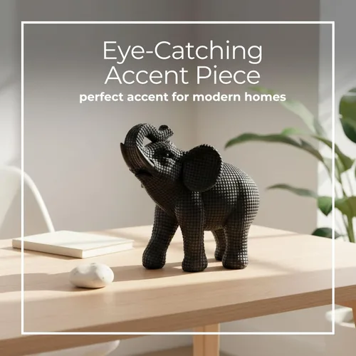 Miniatura 4 de Figura decorativa de elefante de resina para decoración del hogar y el baño, estatua decorativa para escritorio de oficina, sala de estar