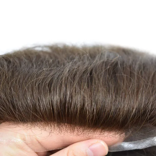 Miniatura 23 de Men Toupee Hairpiece Human Hair System Mens Hair Piece Bleached Knot Full Lace Toupee For Men Protesis Capilar Mens Toupee 6X8 1# Jet Black 100%