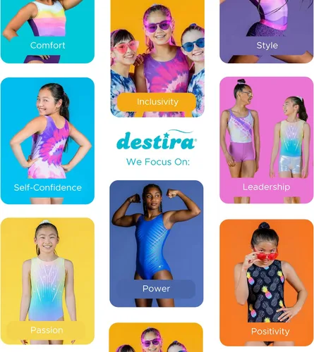 Miniatura 26 de Destira Premium Closed Back Gymnastics Leotards for Girls - Snug Performance Fit (Size Up for Comfort), GIRLS/CHILD Sizes